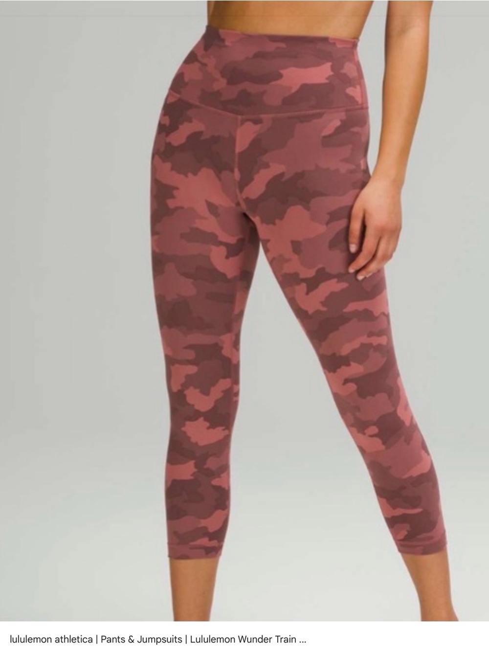 Lululemon size 18 Pink Camo Active Capris